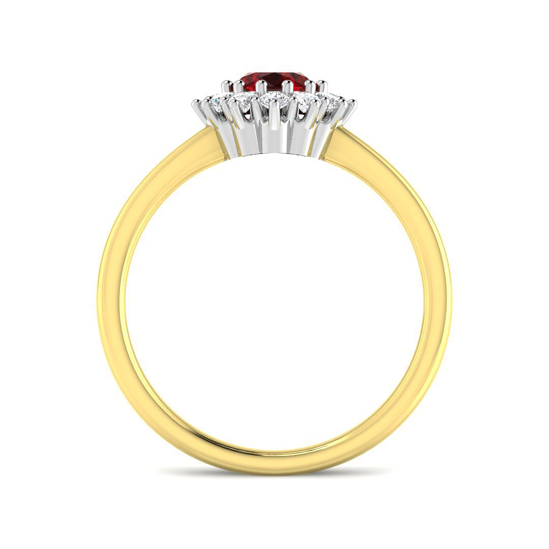 9ct Two-Tone Gold 1.16ct Ruby Ring