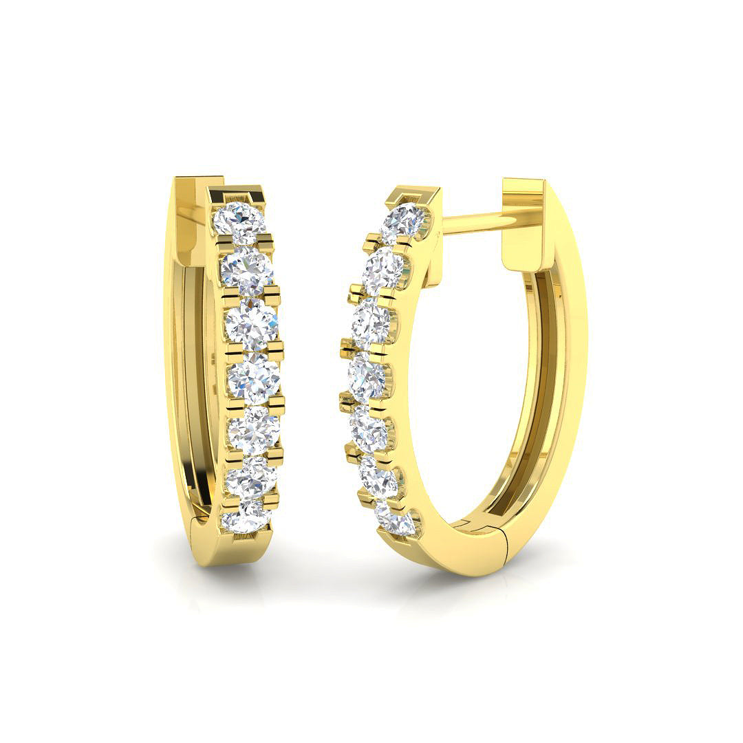 9ct Yellow Gold 0.26ct K SI1 Diamond Earrings