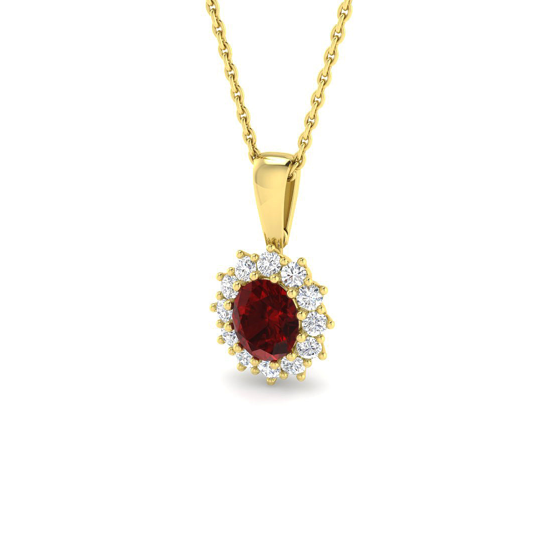 9ct Yellow Gold 1.15ct Ruby Pendant