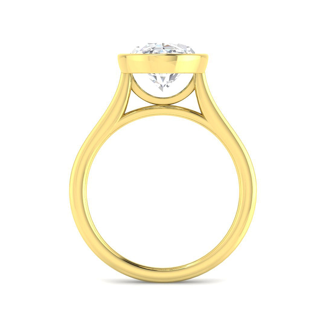 9ct Yellow Gold 4.00ct E VS2 Laboratory Grown CVD Ring