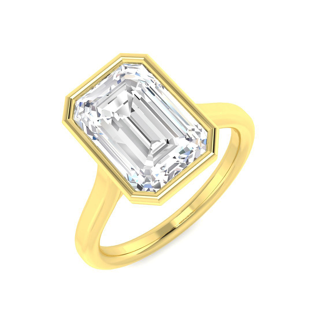 9ct Yellow Gold 4.05ct E VS2 Laboratory Grown CVD Ring