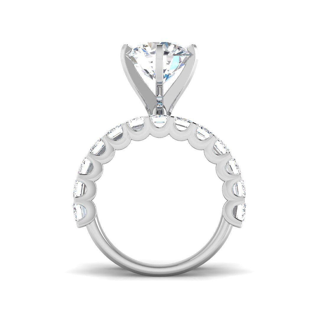 9ct White Gold 8.57ct E VS2 Laboratory Grown CVD Ring