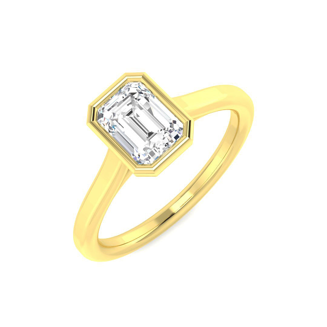 9ct Yellow Gold 1.00ct E VS2 Laboratory Grown CVD Ring