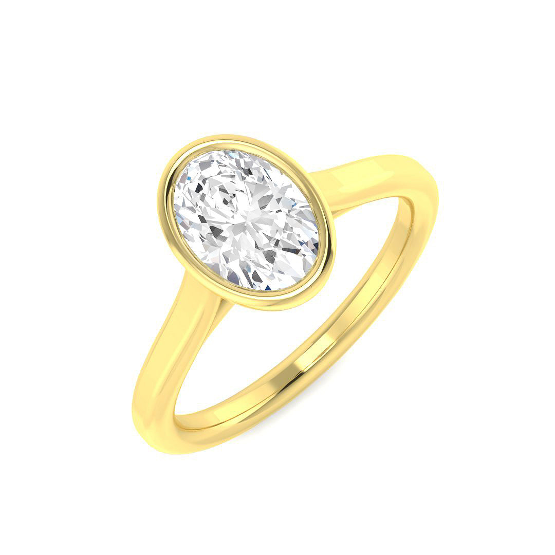 9ct Yellow Gold 0.93ct E VVS2 Laboratory Grown CVD Ring