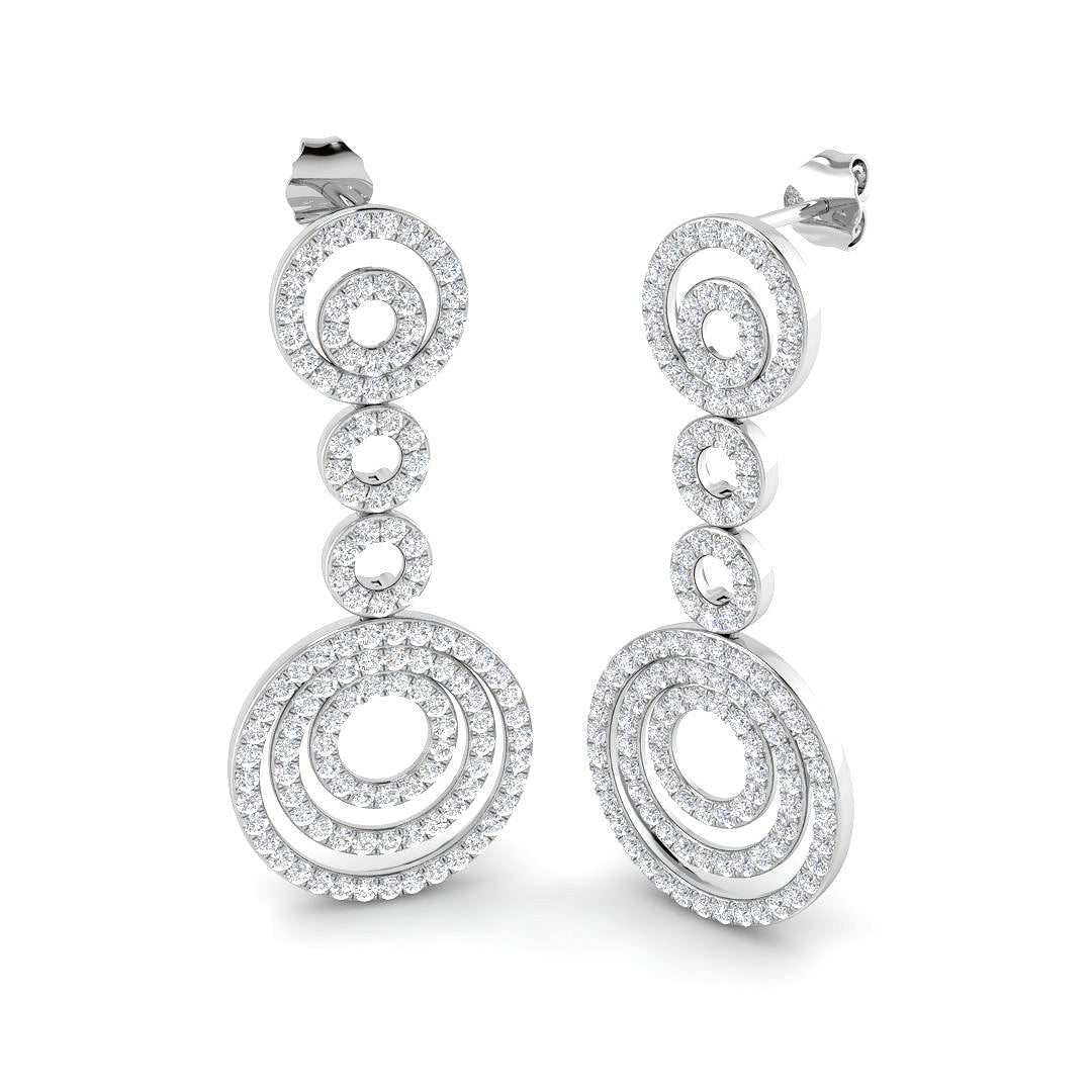 9ct White Gold 2.13ct Laboratory Grown CVD Earrings