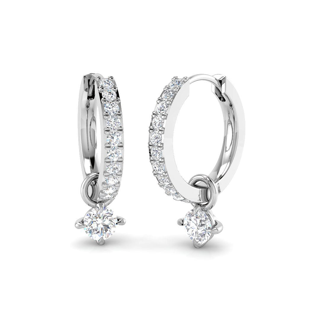 9ct White Gold 0.67ct Laboratory Grown CVD Earrings