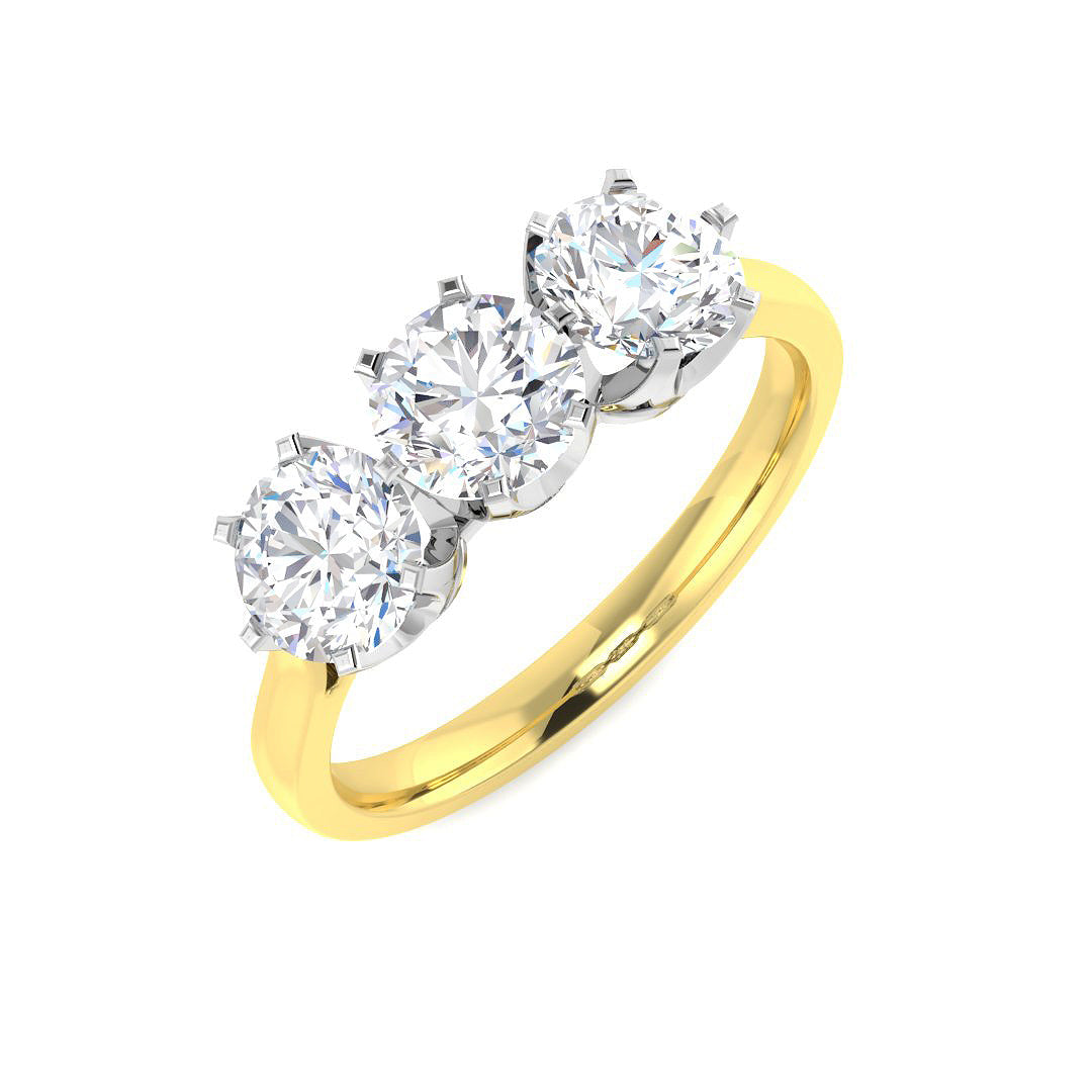 9ct Two-Tone Gold 1.14ct Laboratory Grown Cvd Old Cut Ring