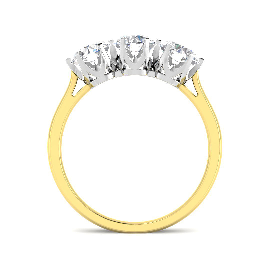 9ct Two-Tone Gold 1.14ct Laboratory Grown Cvd Old Cut Ring