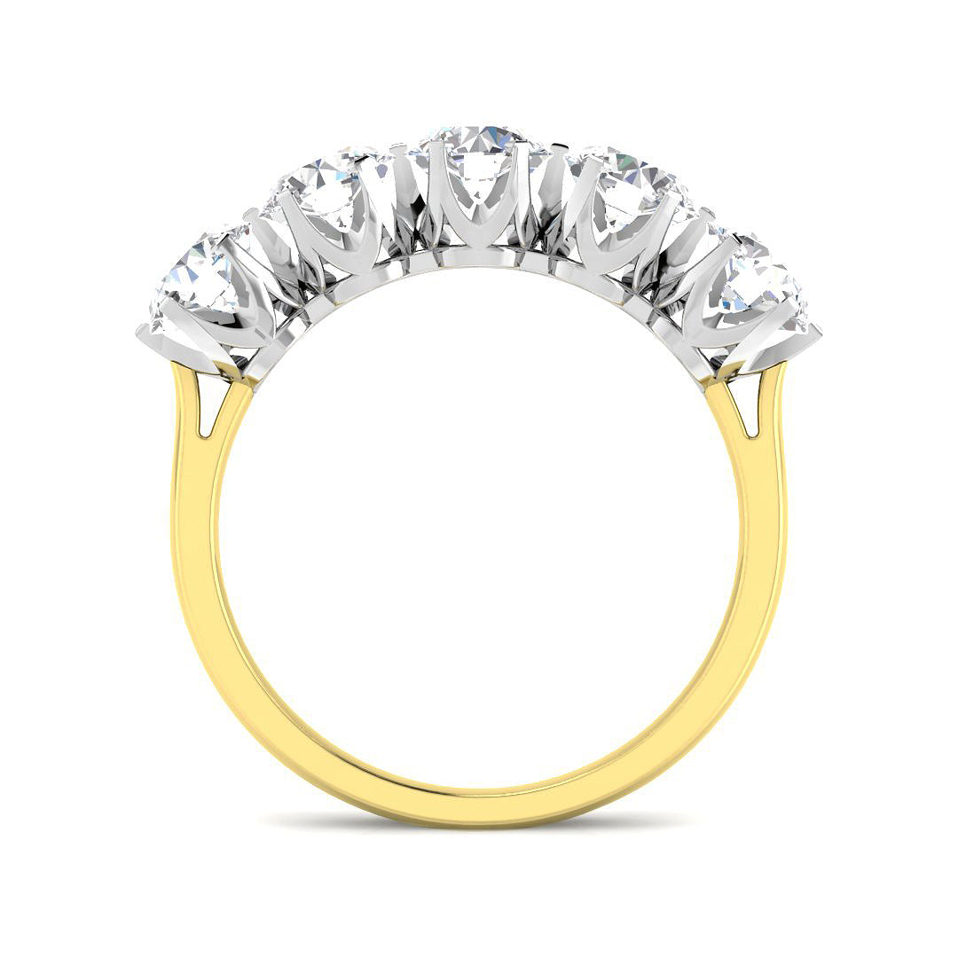 9ct Two-Tone Gold 1.72ct Laboratory Grown Cvd Old Cut Ring