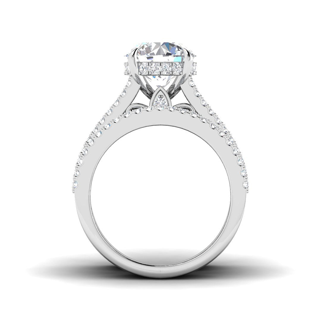 9ct White Gold 5.34ct E VS2 Laboratory Grown CVD Ring