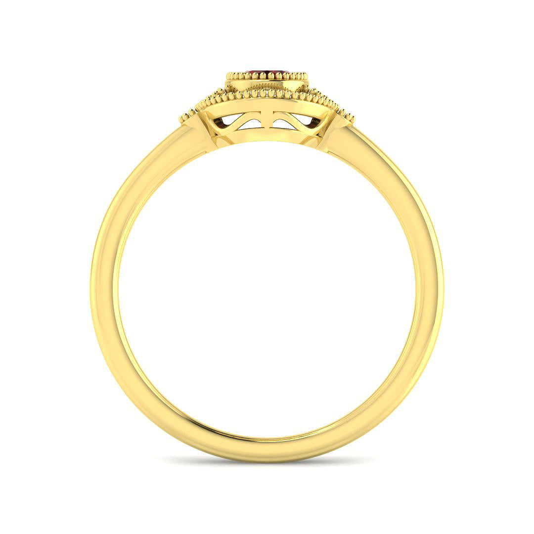 9ct Yellow Gold 0.51ct Ruby Ring