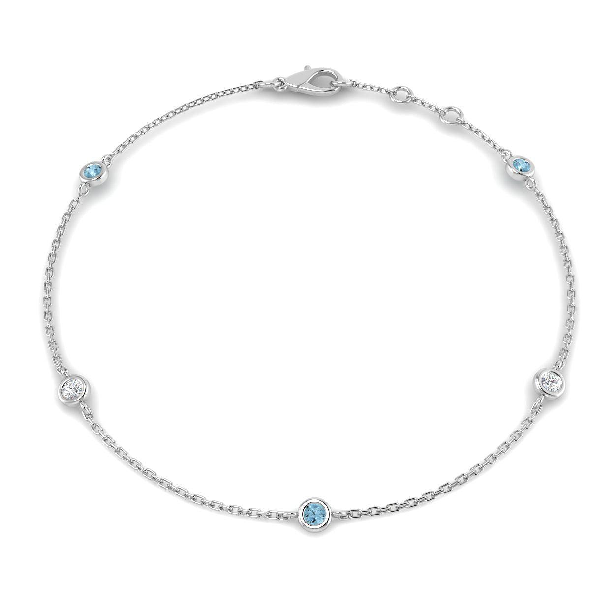 9ct White Gold 0.20ct G SI2 Diamond Bracelet