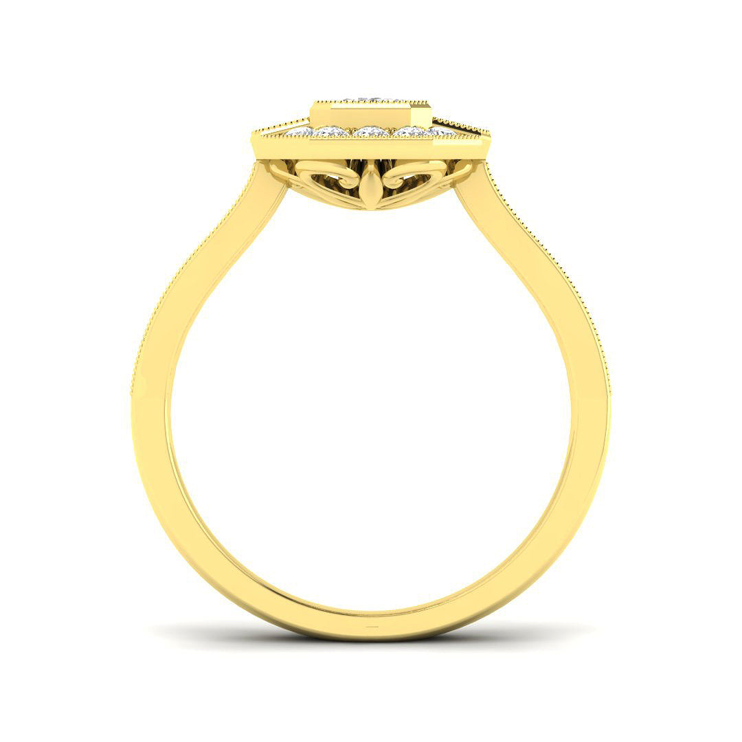 9ct Yellow Gold 1.36ct Laboratory Grown CVD Ring