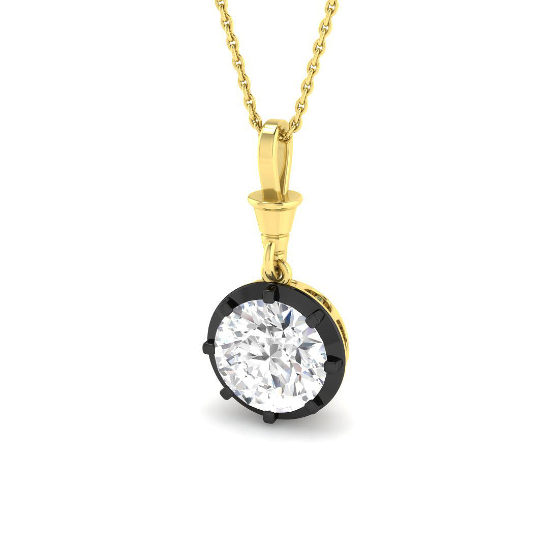 9ct Yellow Gold 3.01ct E VS2 Laboratory Grown CVD Pendant