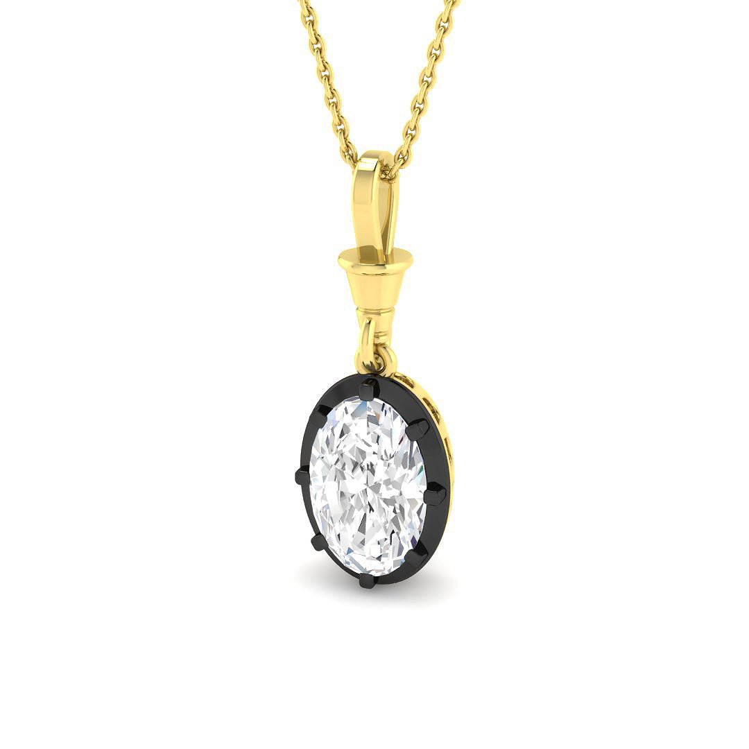 9ct Yellow Gold 2.01ct E VS2 Laboratory Grown CVD Pendant