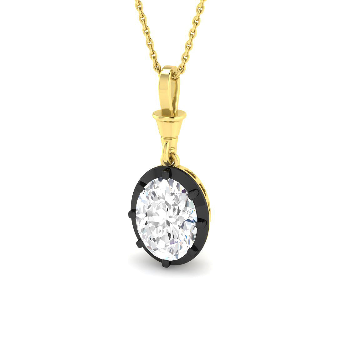 9ct Yellow Gold 3.01ct E VS2 Laboratory Grown CVD Pendant