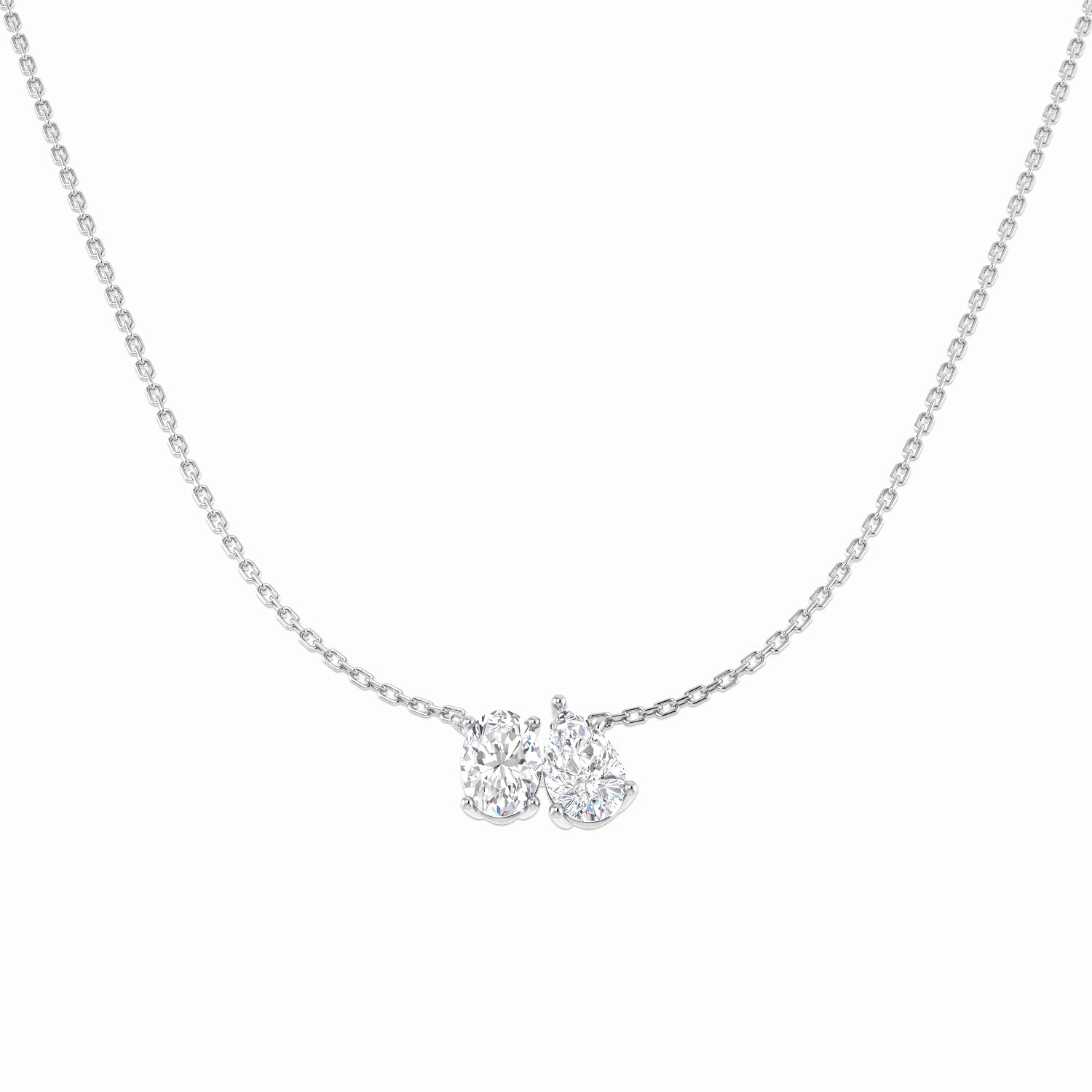 9ct White Gold 1.53ct Laboratory Grown CVD Necklace