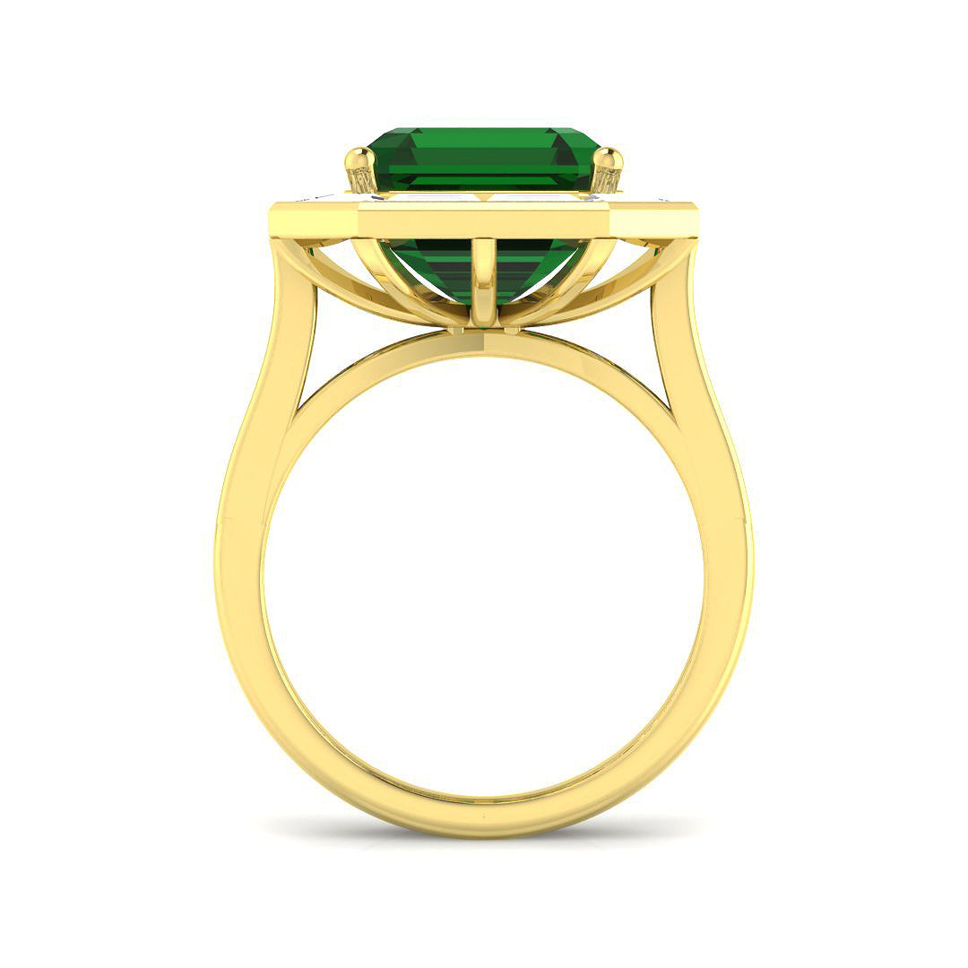 18ct Yellow Gold 8.01ct Emerald Ring