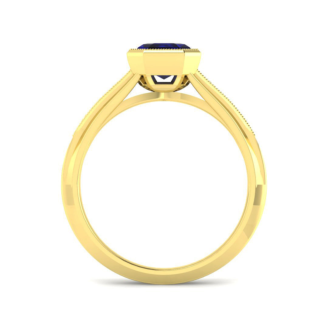 18ct Yellow Gold 1.53ct Blue Sapphire Ring