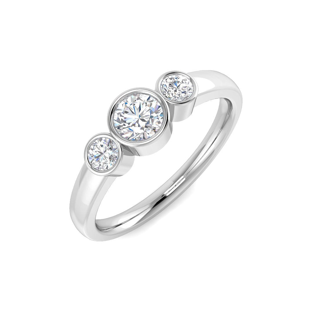 9ct White Gold 0.56ct Laboratory Grown CVD Ring