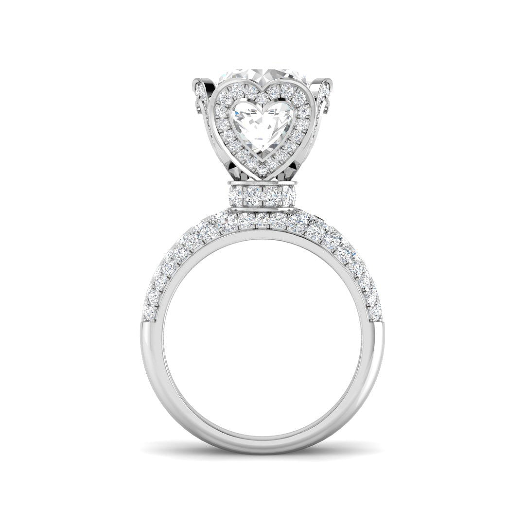 9ct White Gold 5.48ct E VS1 Laboratory Grown CVD Ring