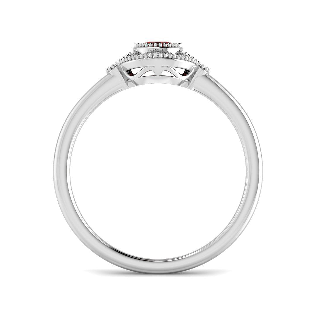 9ct White Gold 0.51ct Ruby Ring