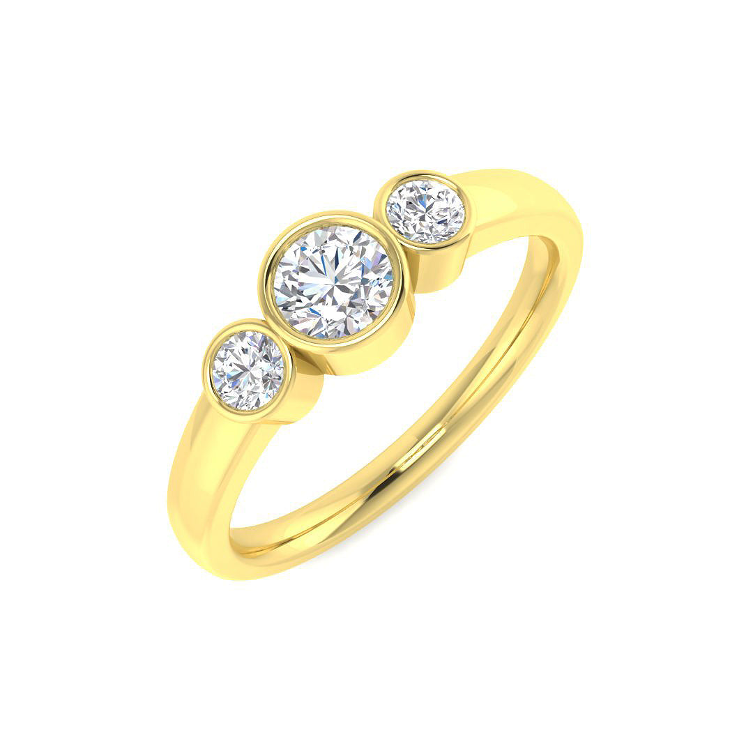 9ct Yellow Gold 0.56ct Laboratory Grown CVD Ring