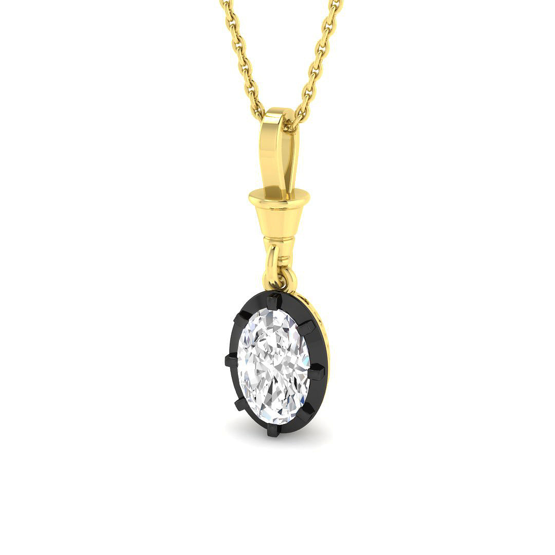 9ct Yellow Gold 1.05ct E VS2 Laboratory Grown CVD Pendant