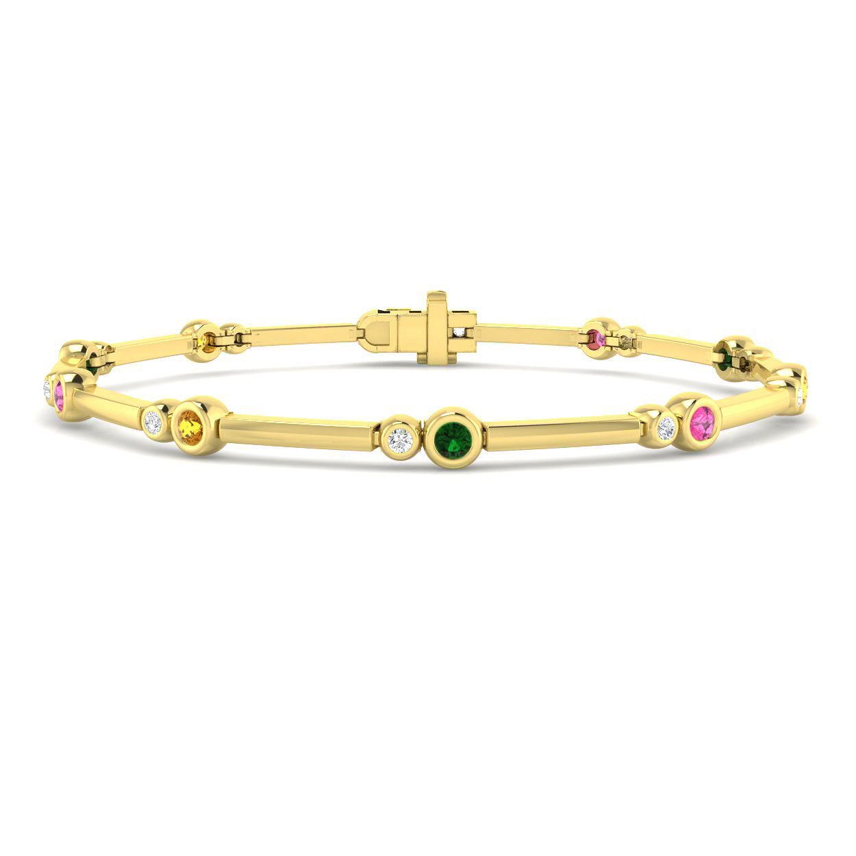 9ct Yellow Gold 0.91ct Laboratory Grown CVD Bracelet