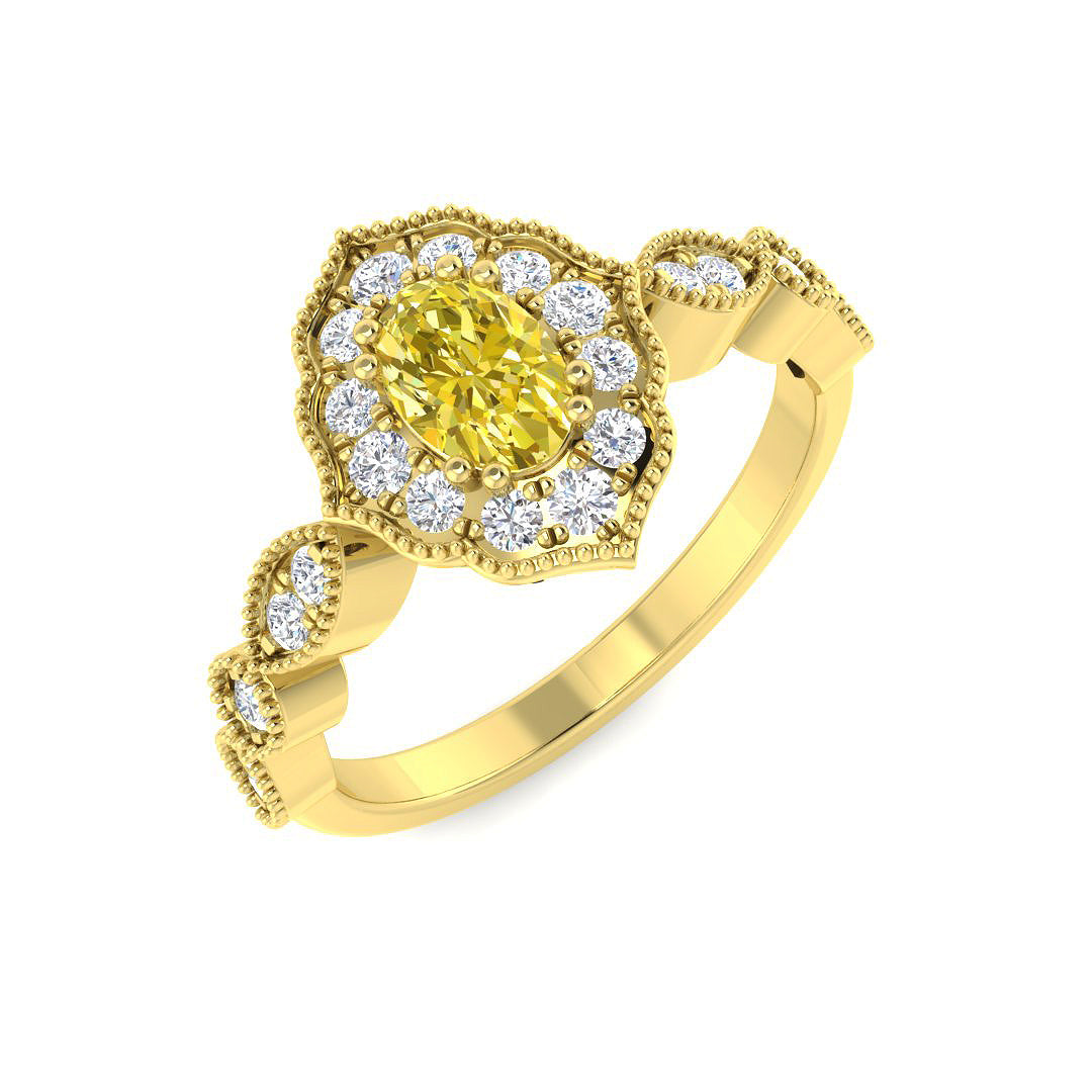 9ct Yellow Gold 0.95ct Multi Sapphire Ring