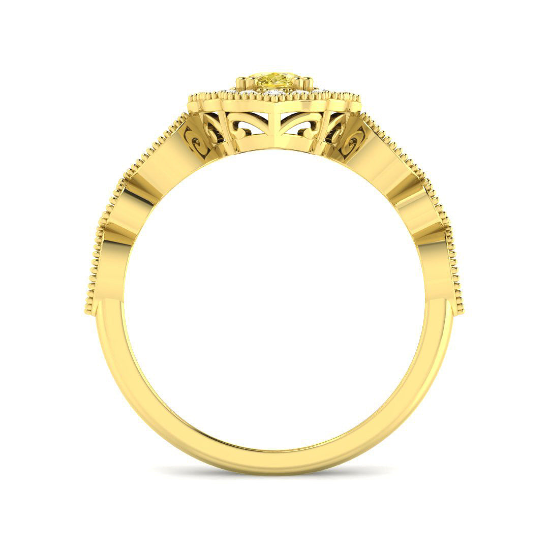 9ct Yellow Gold 0.95ct Multi Sapphire Ring