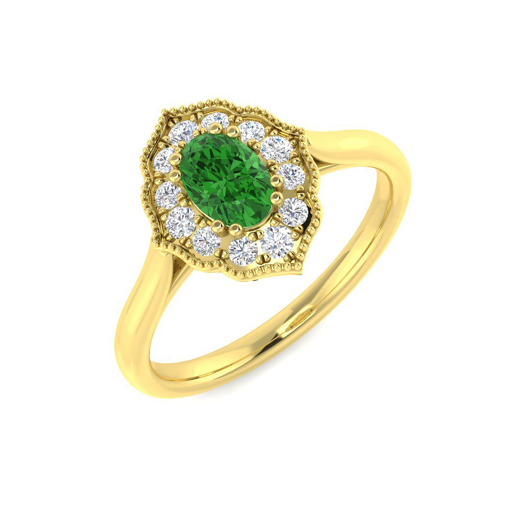 9ct Yellow Gold 0.68ct Multi Sapphire Ring