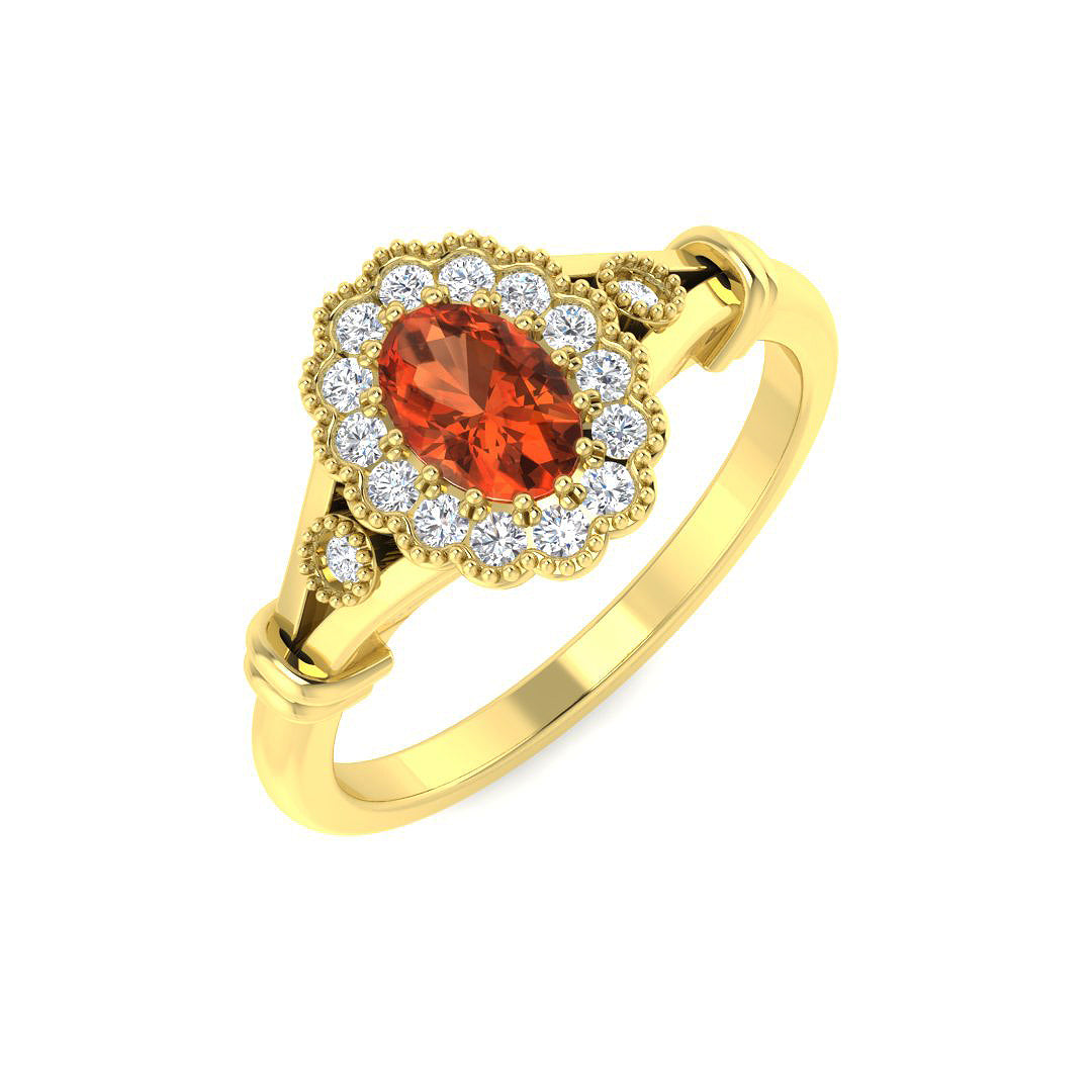 9ct Yellow Gold 0.89ct Multi Sapphire Ring