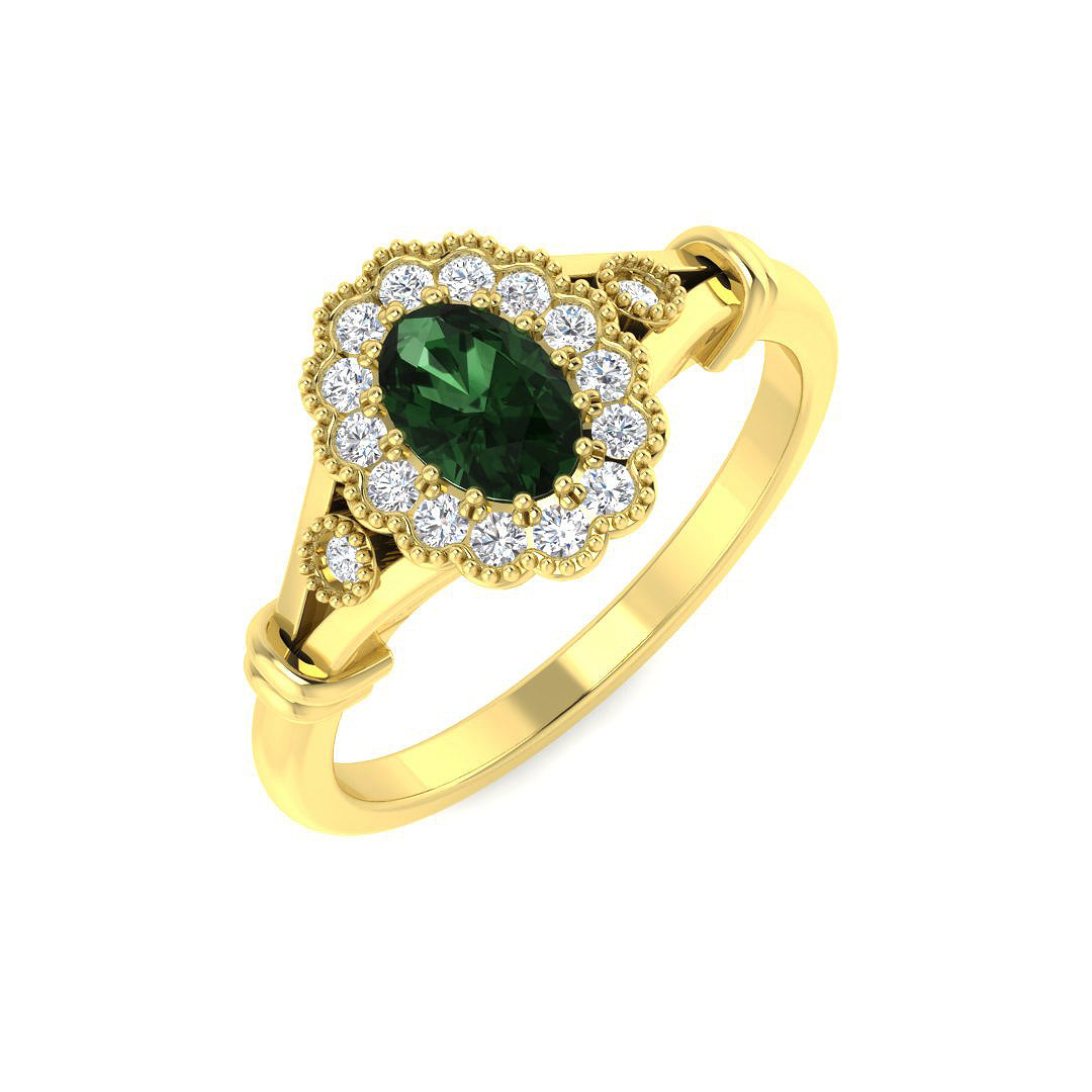 9ct Yellow Gold 0.93ct Multi Sapphire Ring