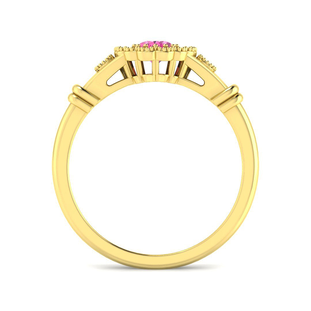 9ct Yellow Gold 0.84ct Multi Sapphire Ring
