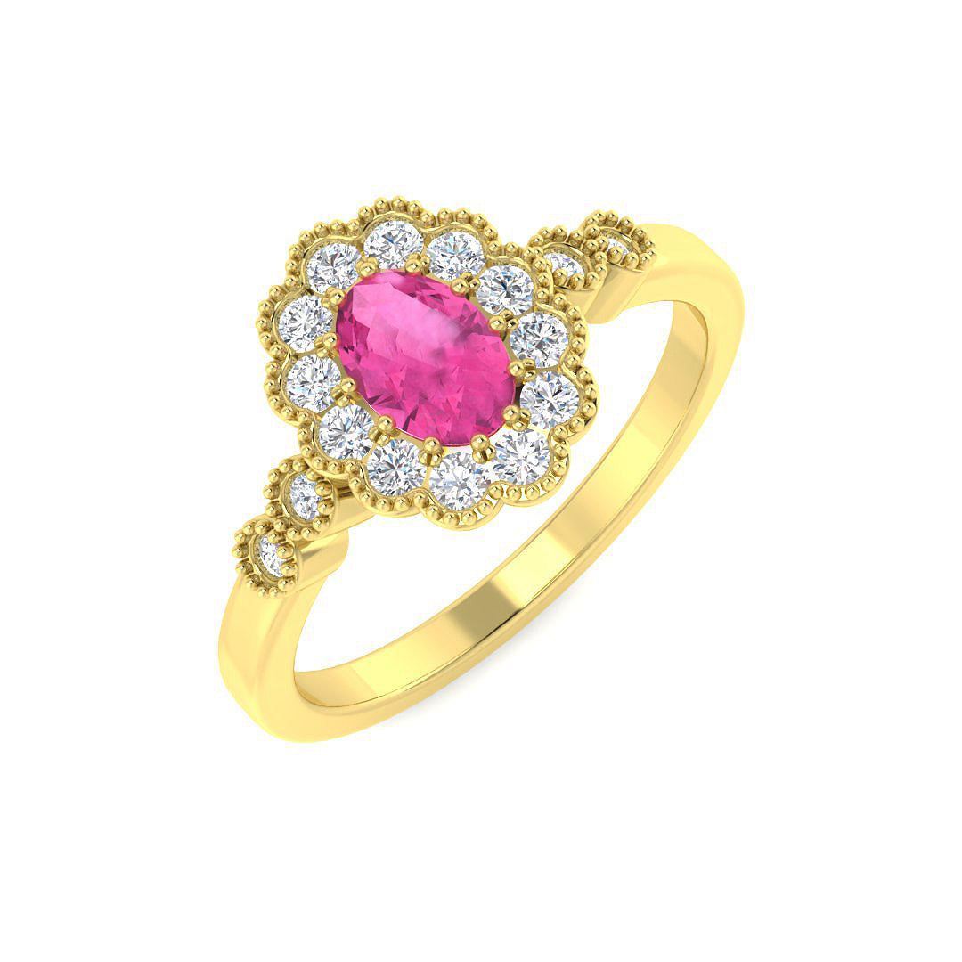 9ct Yellow Gold 0.78ct Multi Sapphire Ring