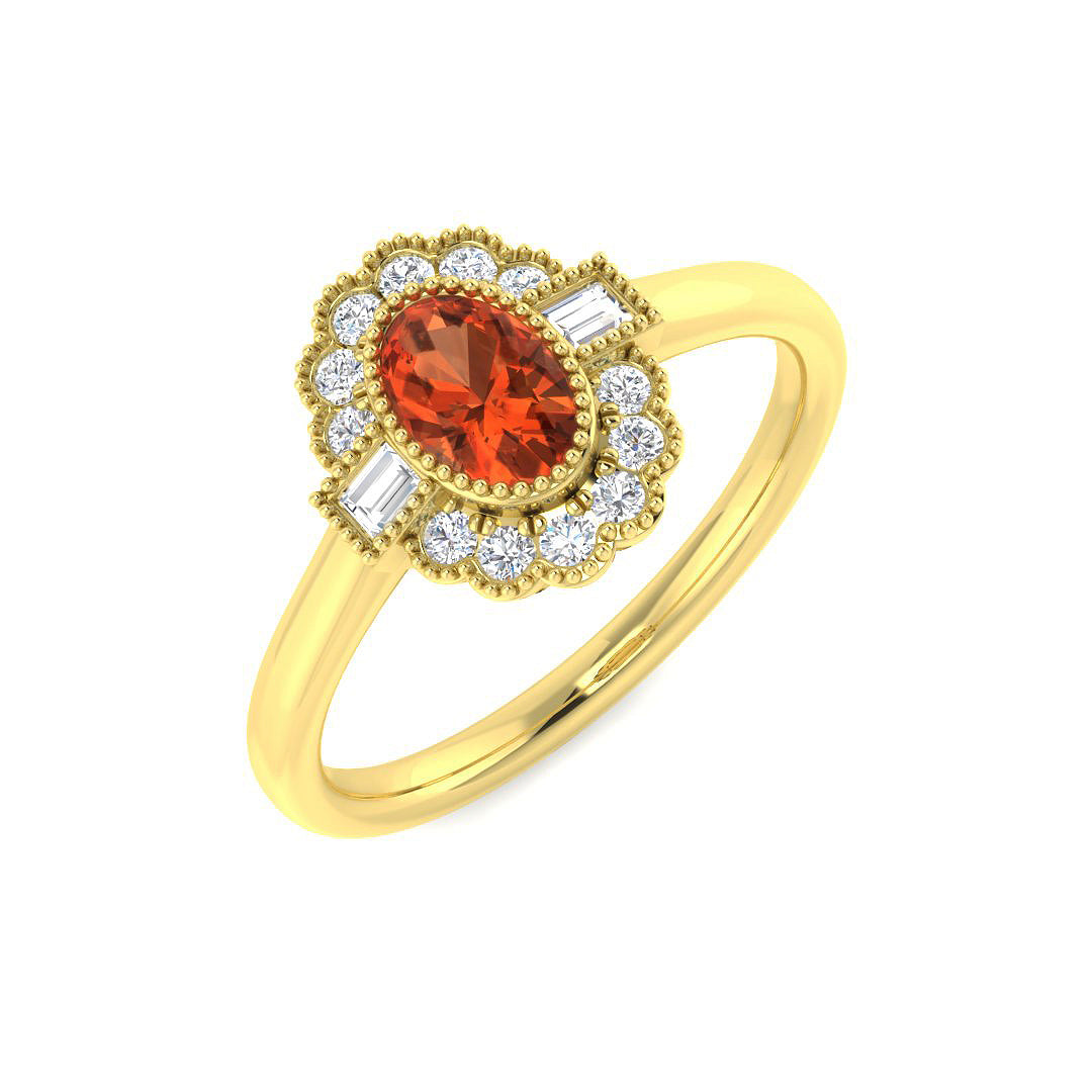 9ct Yellow Gold 0.69ct Multi Sapphire Ring
