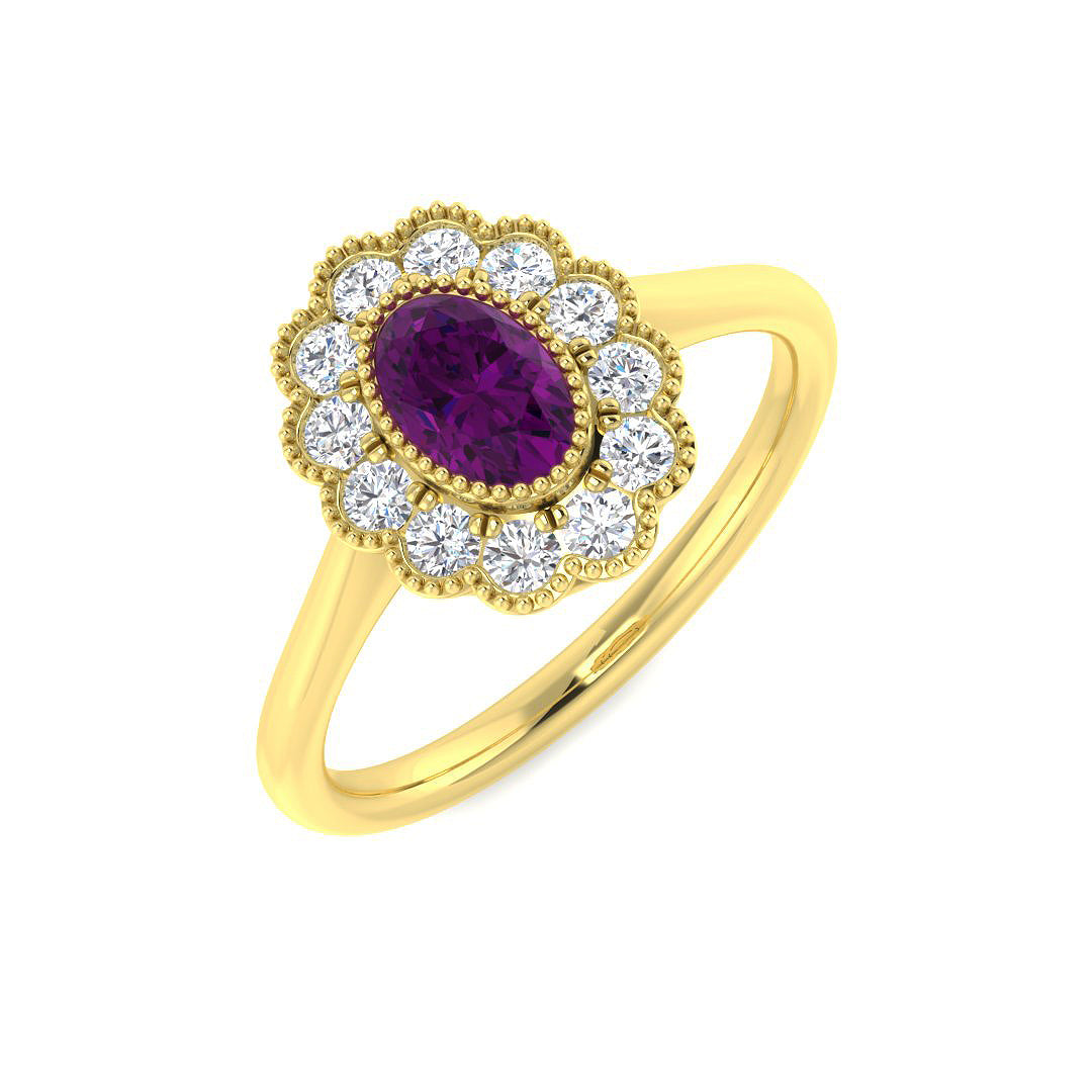 9ct Yellow Gold 0.90ct Multi Sapphire Ring