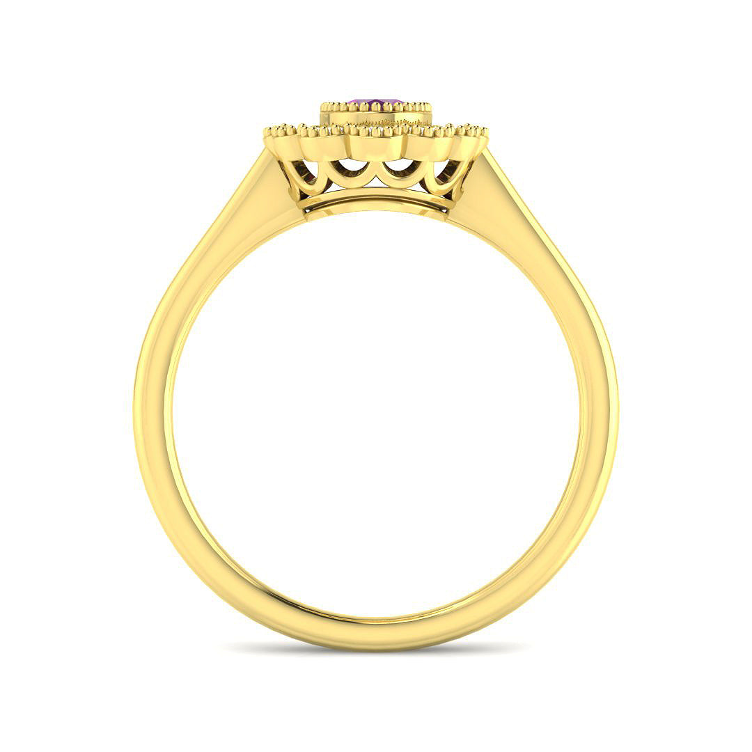 9ct Yellow Gold 0.90ct Multi Sapphire Ring