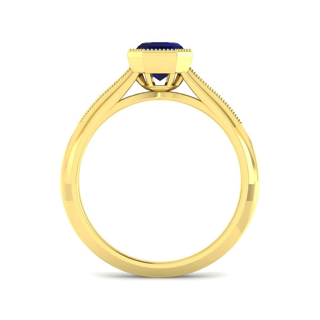 9ct Yellow Gold 1.46ct Blue Sapphire Ring