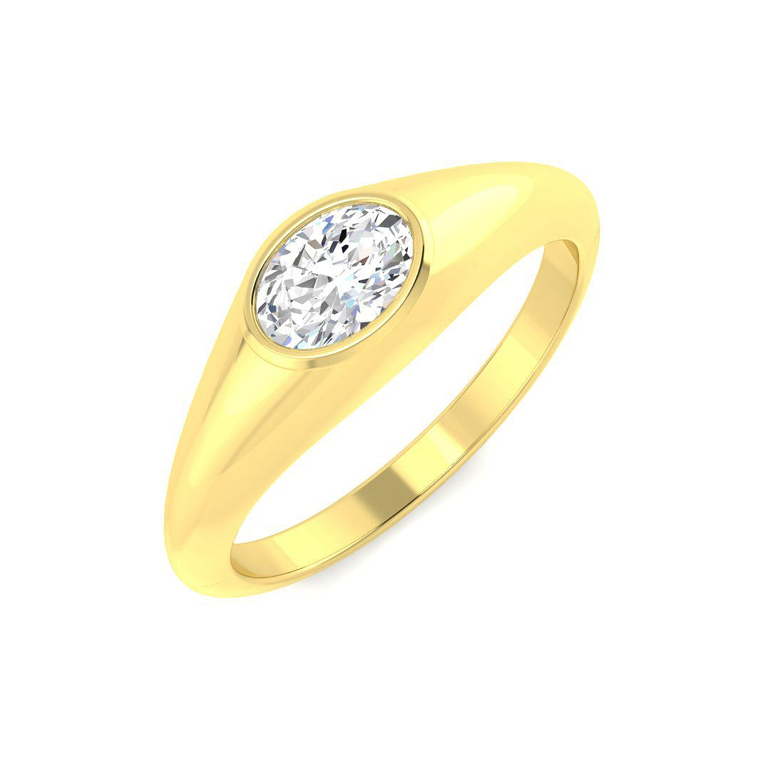 9ct Yellow Gold 0.54ct Laboratory Grown CVD Ring