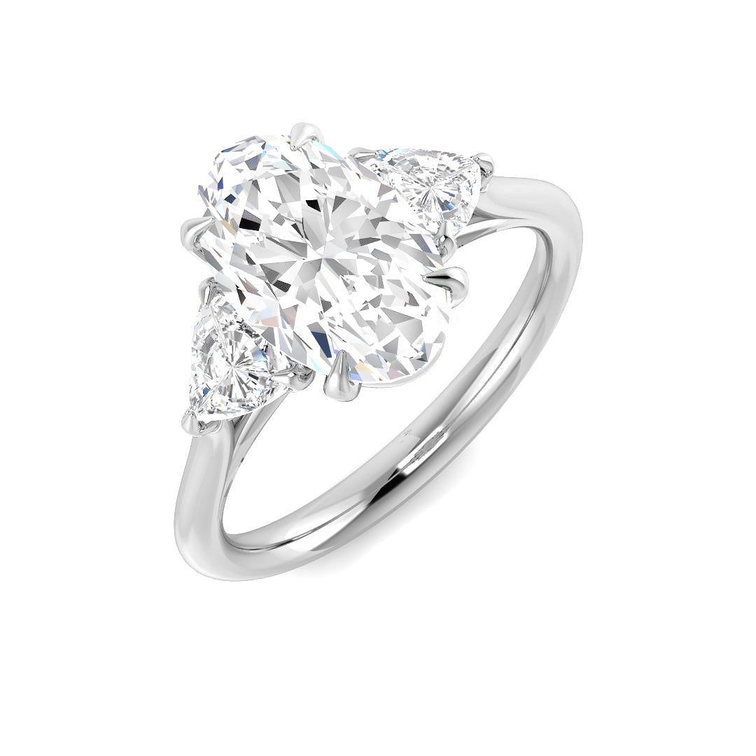 9ct White Gold 2.54ct E VS2 Laboratory Grown CVD Ring