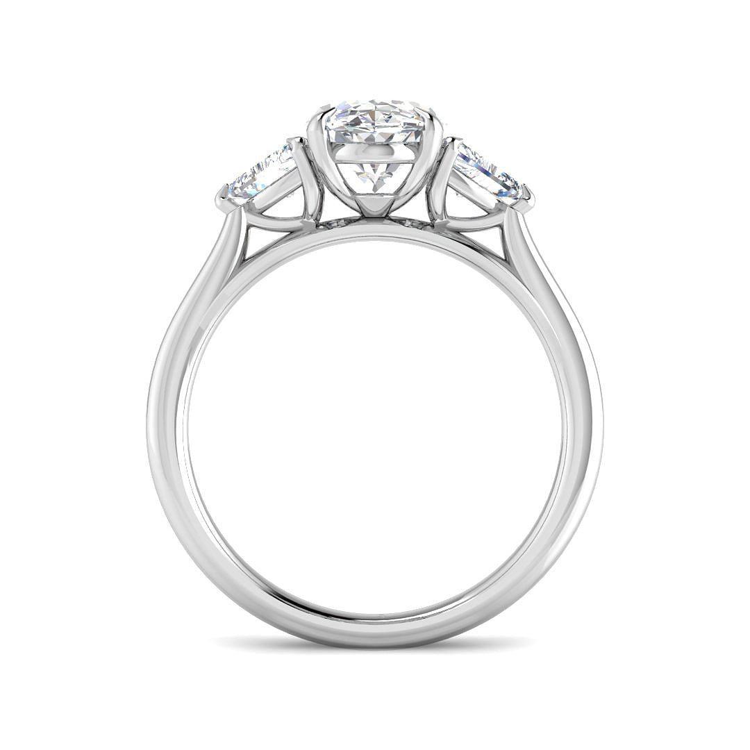 9ct White Gold 2.54ct E VS2 Laboratory Grown CVD Ring