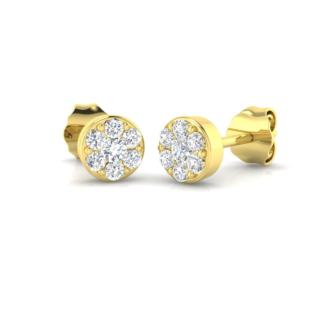 9ct Yellow Gold 0.27ct J SI1 Diamond Earrings
