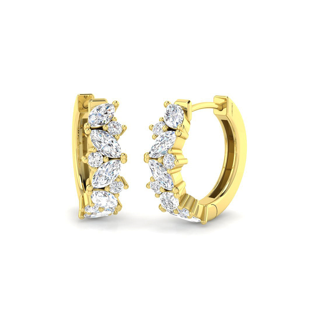9ct Yellow Gold 0.88ct G SI2 Diamond Earrings