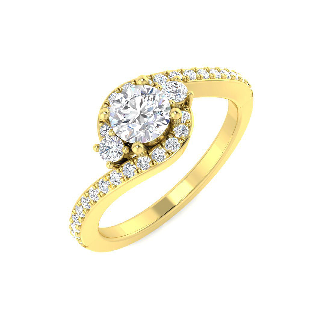 9ct Yellow Gold 0.91ct Laboratory Grown CVD Ring