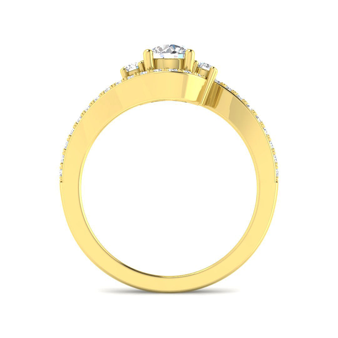 9ct Yellow Gold 0.91ct Laboratory Grown CVD Ring