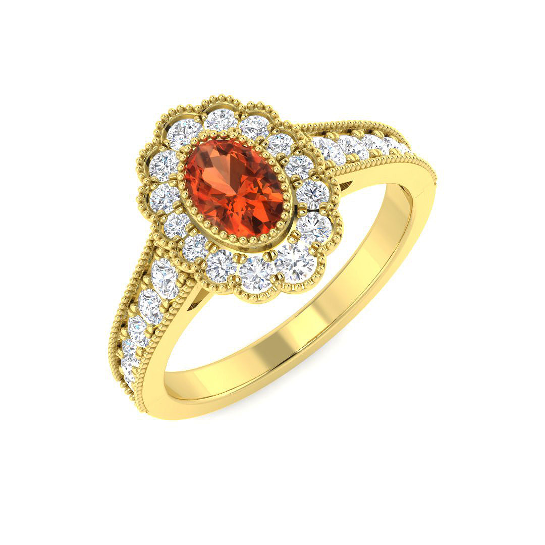 9ct Yellow Gold 0.93ct Multi Sapphire Ring