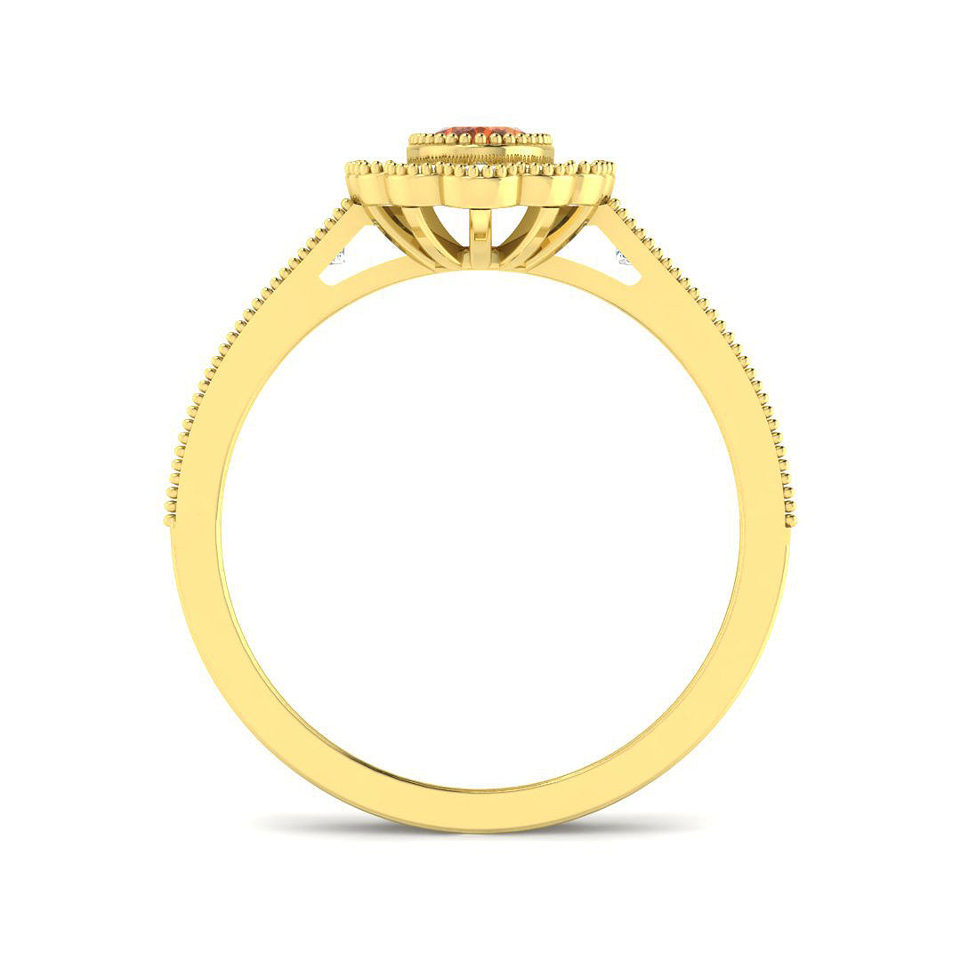 9ct Yellow Gold 0.93ct Multi Sapphire Ring