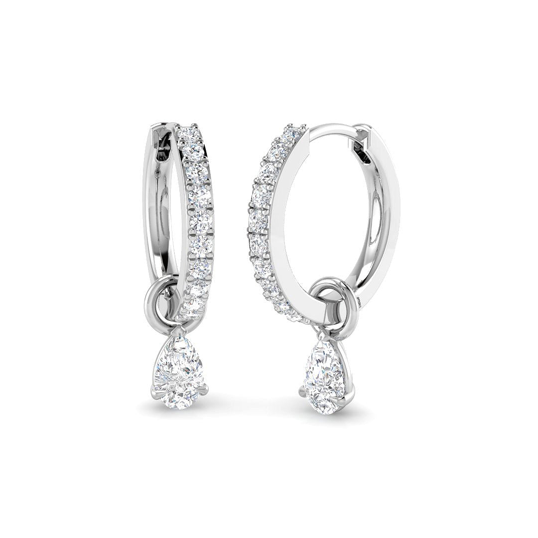 9ct White Gold 0.70ct Laboratory Grown CVD Earrings